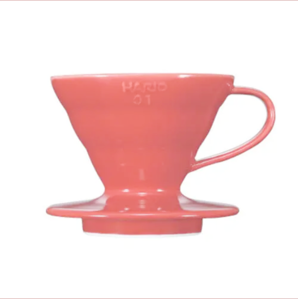 Hario V60 ceramic pour over dripper in red